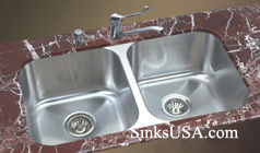 equal double bowl undermount stainless steel kitchen sink